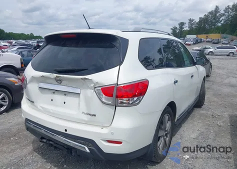 2014 Nissan Pathfinder Platinum z USA, uszkodzony, nr VIN 5N1AR2MNXEC693088